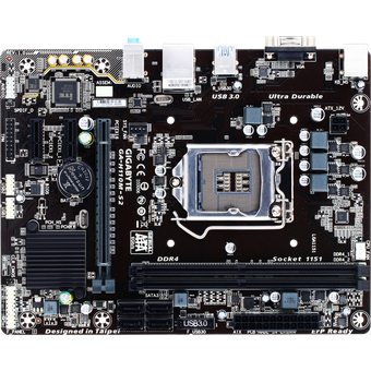 GIGABYTE GA-H110M-S2 (rev. 1.x), mATX motherboard