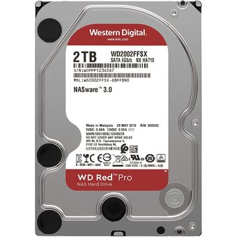 Western Digital WD Red Pro NAS Hard Drive, 2TB / 64MB Cache