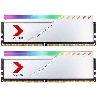 PNY XLR8 Gaming EPIC-X RGB 3200MHz Desktop Memory 16GB (2x8GB), Black/White.Silver