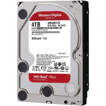 Western Digital WD Red Plus NAS Hard Drive 3.5", 4TB / 128MB Cache