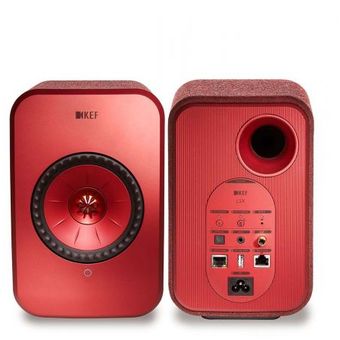 KEF LSX Wireless HiFi Speakers (Red)