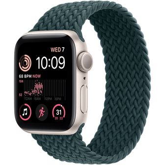 Apple Watch SE 2022(40mm, GPS) - Starlight Aluminum Case with Braided Solo Loop