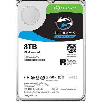 Seagate SkyHawk AI 3.5" Surveillance Hard Drive, 8TB [ST8000VE0004 ]