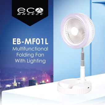 Eco Breeze Folding Fan with Lighting [EB-MF01L]