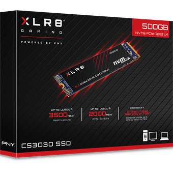 PNY XLR8 CS3030 M.2 NVMe SSD, 500GB