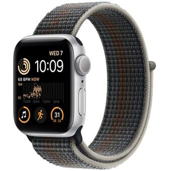 Apple Watch SE 2022 (44mm, GPS) - Silver Aluminum Case with Sport Loop