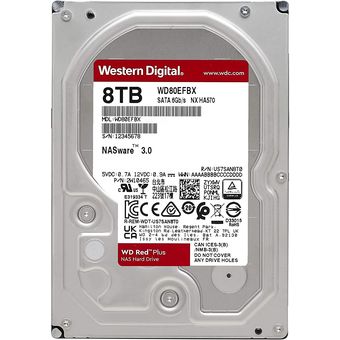 Western Digital WD Red Plus NAS Hard Drive 3.5", 8TB / 128MB Cache