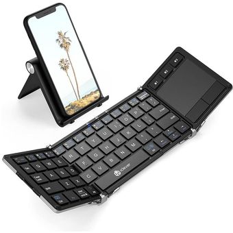 iClever BK08 Portable Tri-folding Bluetooth Keyboard with Touchpad