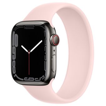 Apple Watch Series 7 (45mm, GPS + Cellular) - Stainless Steel Case with Solo Loop