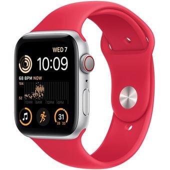 Apple Watch SE 2022 (44mm, GPS + Cellular) - Aluminum Case with Sport Band