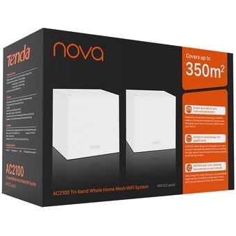 Tenda MW12, 2-Pack AC2100 Tri-band Whole Home Mesh WiFi System