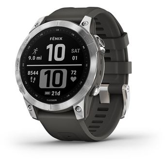Garmin Fenix 7 - 47mm, Silver with Graphite Band