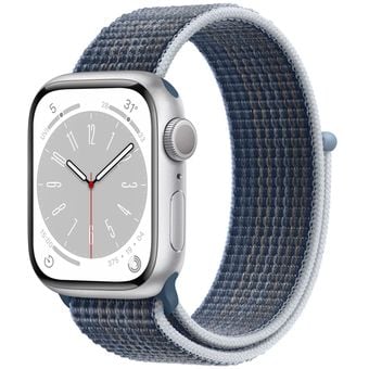 Apple Watch Series 8 (45mm, GPS) - Silver Aluminum Case with Sport Loop