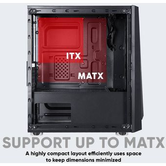 Armaggeddon Nimitz N5 MICRO ATX See-thru Side Panel Gaming PC Case