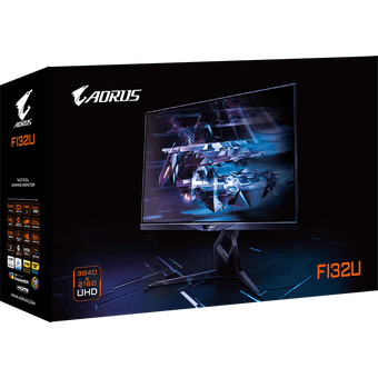 GIGABYTE AORUS FI32U, 31.5" UHD 144Hz SS IPS Gaming Monitor