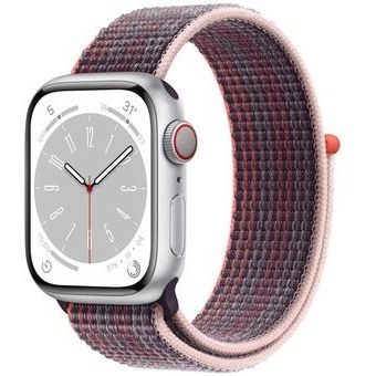 Apple Watch Series 8 (41mm, GPS + Cellular) - Aluminum Case with Sport Loop