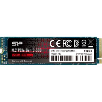 Silicon Power PCIe Gen3x4 P34A80, 512GB