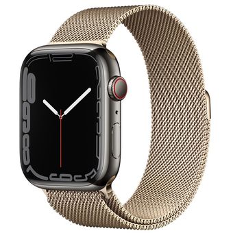 Apple Watch Series 7 (45mm, GPS + Cellular) - Stainless Steel Case with Milanese Loop