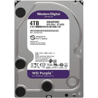 Western Digital WD Purple Surveillance HDD, 4TB / 64MB Cache
