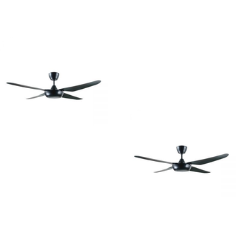 Deka DF40P, 56" ABS Polymer Blades Ceiling Fan (Twin Pack), Black