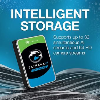 Seagate SkyHawk AI 3.5" Surveillance Hard Drive, 10TB [ST10000VE0004]