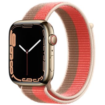 Apple Watch Series 7 (45mm, GPS + Cellular) - Stainless Steel Case with Sport Loop