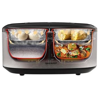 Sharp 1.8L (0.9L x 2) Twin Cooker - KNW509SL