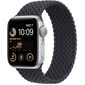 Apple Watch SE 2022(40mm, GPS) - Silver Aluminum Case with Braided Solo Loop