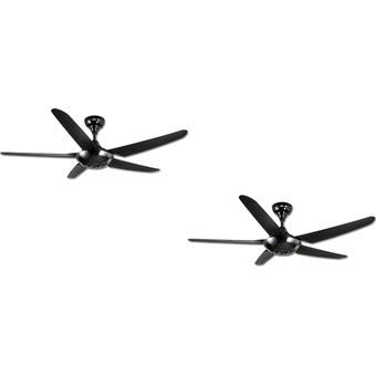 Deka X6P 56" ABS Blade Ceiling Fan (Twin Pack), Black 