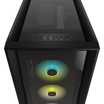 Corsair iCUE 5000X RGB Tempered Glass Mid-Tower ATX PC Smart Case - Black