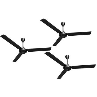 Khind 60" Ceiling Fan (Black) (Three Unit Packaging) [CF618B]