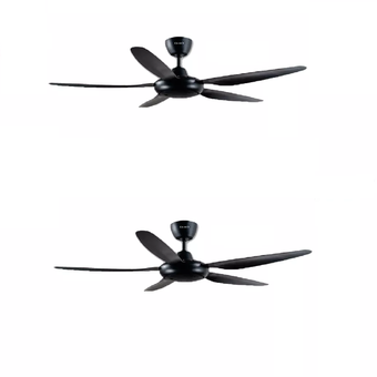 Deka DE-AIRE AR3, 56" ABS Polymer Blade Ceiling Fan (Twin Pack), Black