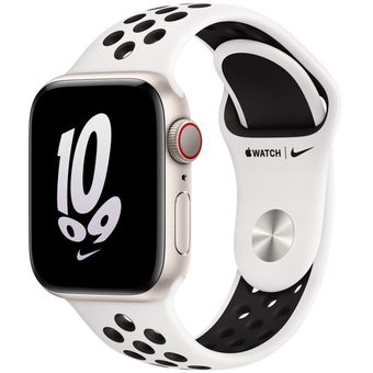 Apple Watch SE 2022 (40mm, GPS + Cellular) - Starlight Aluminum Case with Nike Sport Band