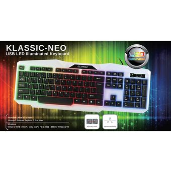 CLiPtec KLASSIC-NEO USB LED Illuminated Keyboard [RZK248-00]
