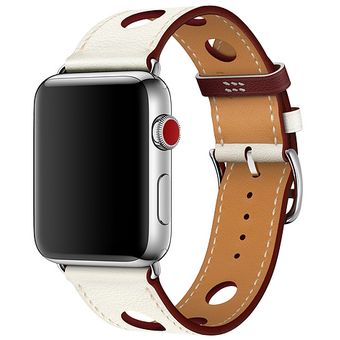Apple Watch Hermès - 42mm, Blanc/Rouge H Swift White w/Red Leather Single Tour Rallye Band