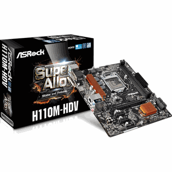 ASRock H110M-HDV, mATX motherboard