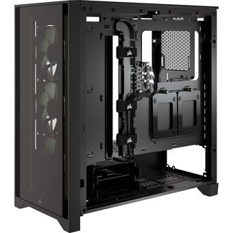Corsair iCUE 4000X RGB Tempered Glass Mid-Tower ATX Case - Black