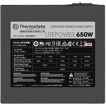 Thermaltake Litepower 650W Power Supply
