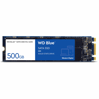 Western Digital WD Blue SATA SSD M.2 2280, 500GB [WDS500G2B0B]