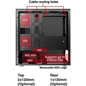 Armaggeddon Core V | MATX Gaming PC Case w/ Tempered Glass
