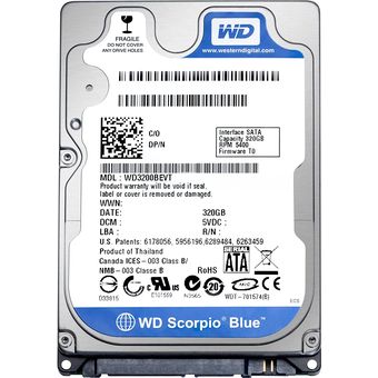 Western Digital WD Scorpio Blue 2.5" PC HDD, 500GB / 16MB Cache
