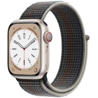Apple Watch Series 8 (45mm, GPS + Cellular) - Aluminum Case with Sport Loop
