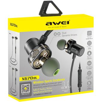 AWEI X670BL Wireless Sports Earphone