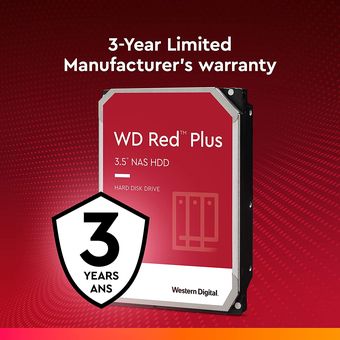 Western Digital WD Red Plus NAS Hard Drive 3.5", 2TB / 128MB Cache