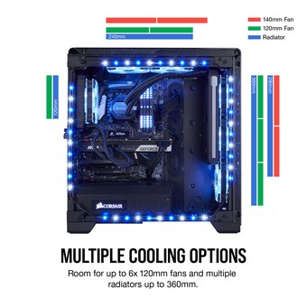 Corsair Crystal 570X RGB Mirror Black Tempered Glass, Premium ATX Mid-Tower Case