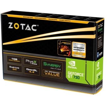 ZOTAC GeForce GT 730 1GB DDR3 SYNERGY Edition [ZT-71110-10L]