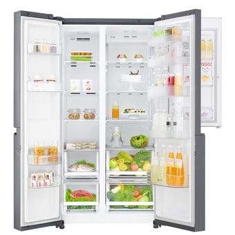 LG 687L Side-by-Side Inverter Refrigerator w/ Multi Air Flow [GC-M247SLUV]