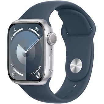 Apple Watch Series 9 (45mm, GPS + Cellular) - Aluminum Case with Sport Band