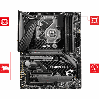 MSI MPG Z490 CARBON EK X, ATX motherboard