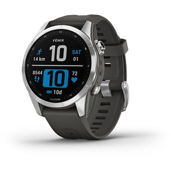 Garmin Fenix 7S - 42mm, Silver with Graphite Band